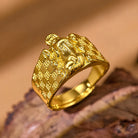 FuAtrract Strength & Protective Stability Zinc Alloy Coin Pixiu Ring - image 2