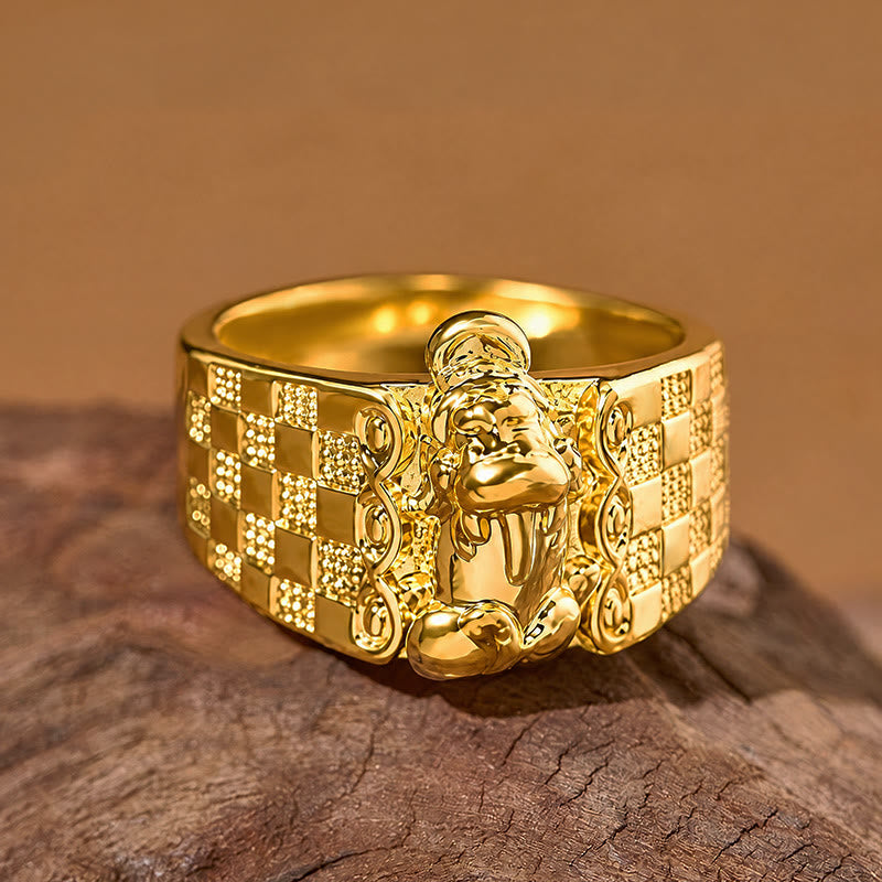 FuAtrract Strength & Protective Stability Zinc Alloy Coin Pixiu Ring - image 1
