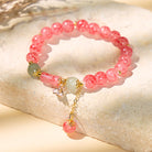 FuAttract Love Harmony & Charming Energy Strawberry Quartz Bracelet - 5.9-6.7in/15-17cm - image 0