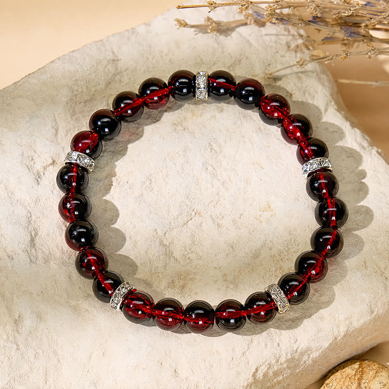FuAttract Passion Vitality & Positive Energy Red Crystal Boho Glaze Bead Bracelet - image 3