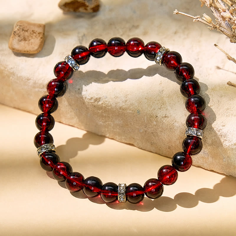 FuAttract Passion Vitality & Positive Energy Red Crystal Boho Glaze Bead Bracelet - image 1