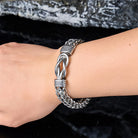 FuAttract Strength Confidence & Protection Stainless Steel Twist Link Double Layer Chain Bracelet - image 4
