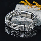 FuAttract Strength Confidence & Protection Stainless Steel Twist Link Double Layer Chain Bracelet - image 1