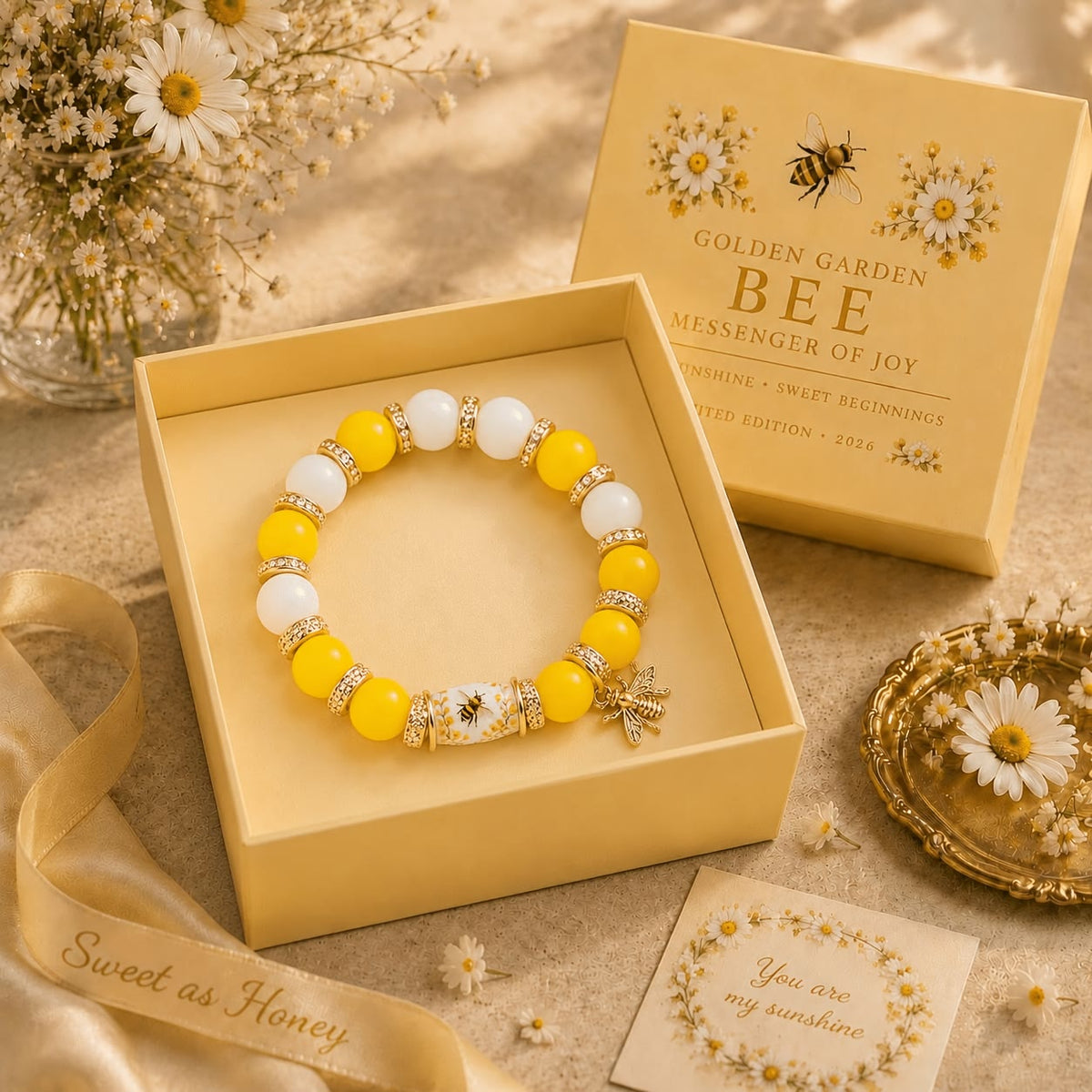 FuAttract Abundance Joy & Blooming Energy – Bee Bird Spring Garden Glaze Zinc Alloy Bracelet - image 14