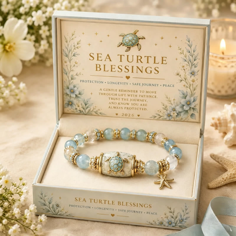 FuAttract Abundance Joy & Blooming Energy – Bee Bird Spring Garden Glaze Zinc Alloy Bracelet - Blue Turtle - image 4
