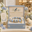 FuAttract Abundance Joy & Blooming Energy – Bee Bird Spring Garden Glaze Zinc Alloy Bracelet - Blue Bird Bracelet - image 9
