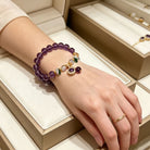 FuAttract Transformation Grace & Radiant Energy Amethyst Butterfly Sunflower Glazed Glass Bracelet - image 8
