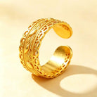 FuAttract Wealth Fortune Prosperity Copper Filigree Wheat Ring - image 1