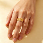 FuAttract Wealth Fortune Prosperity Copper Filigree Wheat Ring - image 4