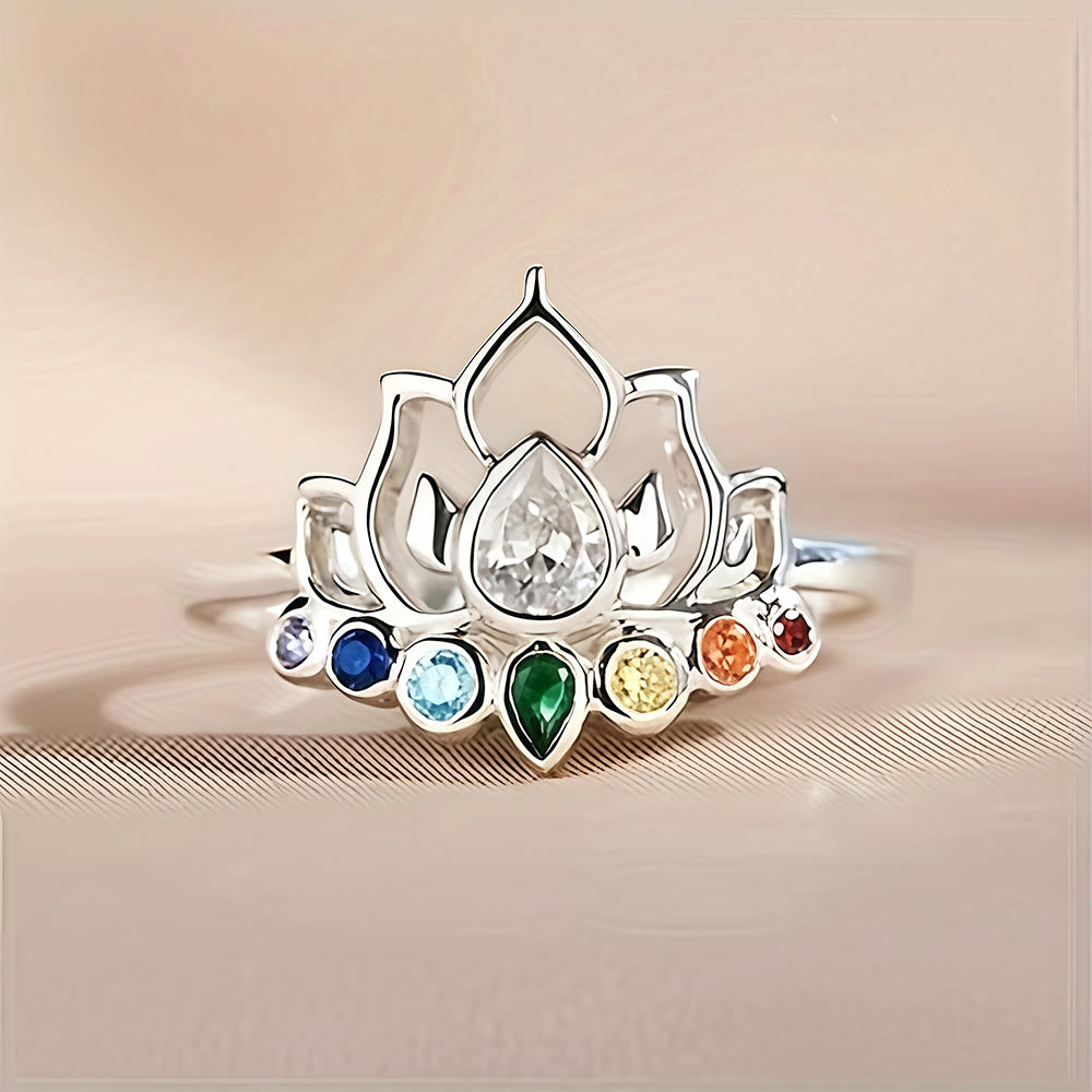 FuAttract Fortune Charm & Protection Copper Zircon Lotus Ring - image 2