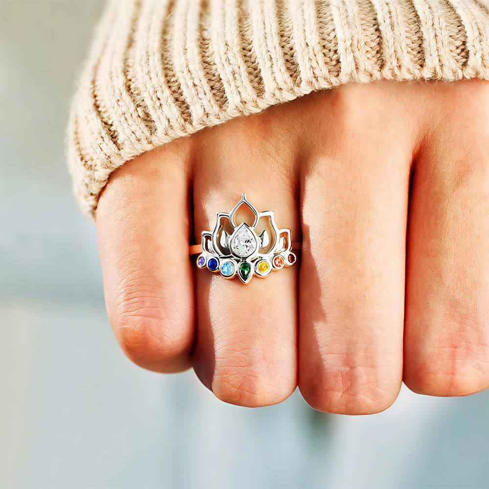 FuAttract Fortune Charm & Protection Copper Zircon Lotus Ring - image 5
