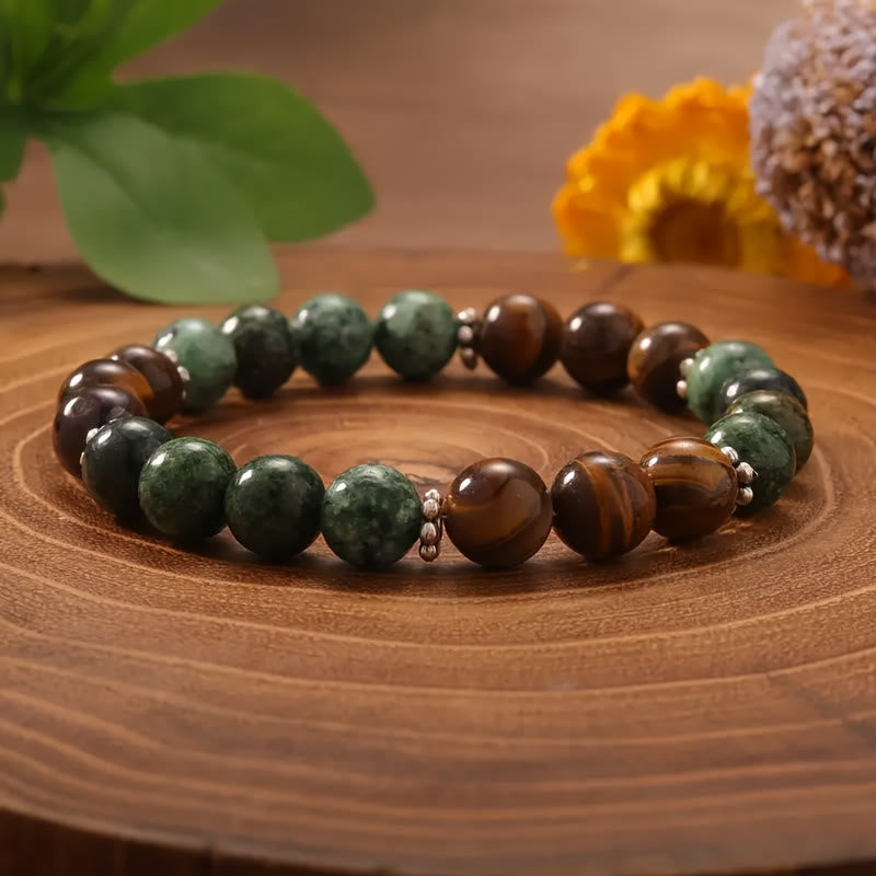 FuAttract Confidence Wisdom & Empowering Energy Tiger's Eye African Turquoise Stone Bracelet - image 2