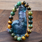 FuAttract Confidence Wisdom & Empowering Energy Tiger's Eye African Turquoise Stone Bracelet - image 3