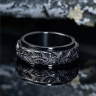 FuAttract Confidence Protection & Focus Rotating Evil Eye Stainless Steel Ring - Black - US 12 - image 7
