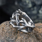 FuAttract Power Courage & Strength Vintage Dragon Totem Flame Titanium Steel Ring - image 1