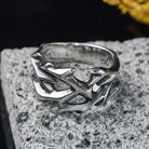 FuAttract Power Courage & Strength Vintage Dragon Totem Flame Titanium Steel Ring - image 4