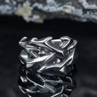 FuAttract Power Courage & Strength Vintage Dragon Totem Flame Titanium Steel Ring - US 13 - image 0
