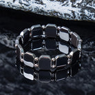 FuAttract Stability Grounding & Confidence Hematite Small S Wave Magnetic Bracelet - Square + Round Bead - image 3