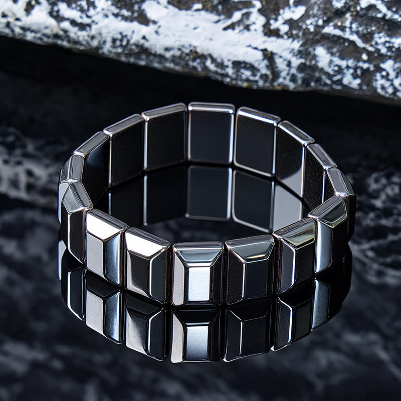 FuAttract Stability Grounding & Confidence Hematite Small S Wave Magnetic Bracelet - Trapezoid - image 4