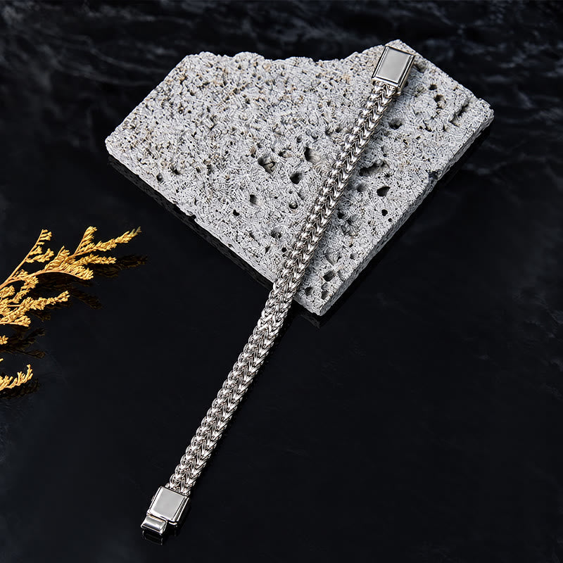 FuAttract Strength Stability & Connection Woven Square Reversible Stainless Steel Bracelet - image 9