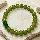 FuAttract Fortune Vitality & Elegant Energy Green Glaze Crystal Bamboo Knot Bracelet - 6.3-7.87in/16-20cm - image 0