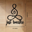 FuAttract Serenity Balance & Mindful Energy Buddha Just Breathe Yoga Home Art Metal Wall Decor - Black - 10"*12"*0.04"/25*30*0.1cm - image 3