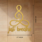 FuAttract Serenity Balance & Mindful Energy Buddha Just Breathe Yoga Home Art Metal Wall Decor - Gold - 17"*20"*0.05"/42*50*0.12cm - image 12