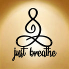 FuAttract Serenity Balance & Mindful Energy Buddha Just Breathe Yoga Home Art Metal Wall Decor - image 0
