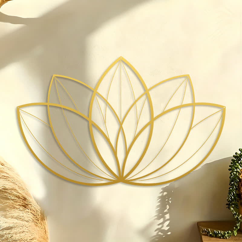 FuAttract Purity Harmony & Serenity Lotus Geometry Yoga Metal Wall Decor Home Art Decor - image 11
