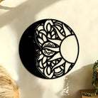 FuAttract Serenity Balance & Celestial Mandala Sun & Crescent Moon Metal Wall Decor Home Art Decor - image 0