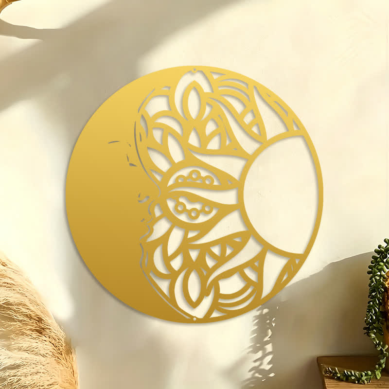FuAttract Serenity Balance & Celestial Mandala Sun & Crescent Moon Metal Wall Decor Home Art Decor - image 14