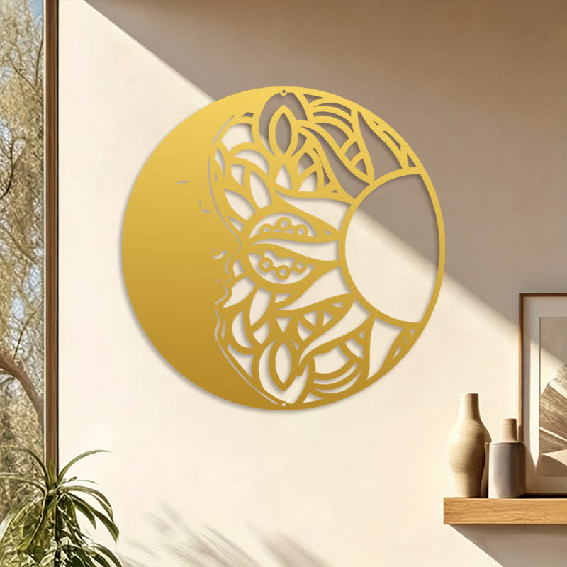 FuAttract Serenity Balance & Celestial Mandala Sun & Crescent Moon Metal Wall Decor Home Art Decor - image 15