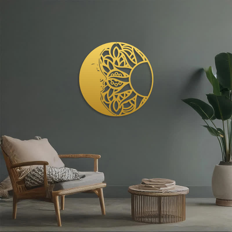 FuAttract Serenity Balance & Celestial Mandala Sun & Crescent Moon Metal Wall Decor Home Art Decor - image 23