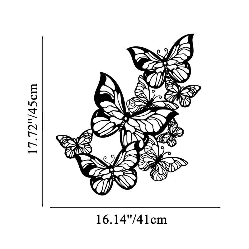 FuAttract Elegance Freedom & Harmonious Butterfly Metal Wall Decor Home Art Decor - 41 × 45 × 0.1 cm / 16.14 × 17.72 × 0.04 in - image 5