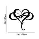 FuAttract Love Eternity & Endless Connection Heart Infinity Metal Wall Decor Home Art Decor - 28 × 25 × 0.1 cm / 11.02 × 9.84 × 0.04 in - image 5