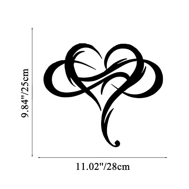 FuAttract Love Eternity & Endless Connection Heart Infinity Metal Wall Decor Home Art Decor - 28 × 25 × 0.1 cm / 11.02 × 9.84 × 0.04 in - image 5