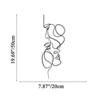 FuAttract Harmony Serenity & Artistic Energy Abstract Face Silhouette Metal Wall Decor Home Art Decor - 7.87 × 19.69 × 0.04 in / 20 × 50 × 0.1 cm - image 8