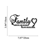 FuAttract Happiness Togetherness & Heartfelt Family Where Life Begins & Love Never Ends Metal Wall Decor Home Art Decor - 20 × 10 × 0.1 cm / 7.87 × 3.94 × 0.04 in - image 6