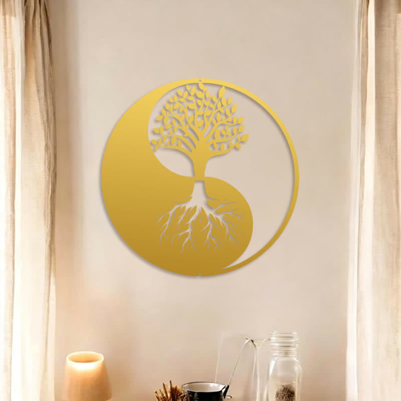 FuAttract Growth Serenity & Sacred Yin Yang Tree of Life Metal Wall Decor Home Art Decor - image 14
