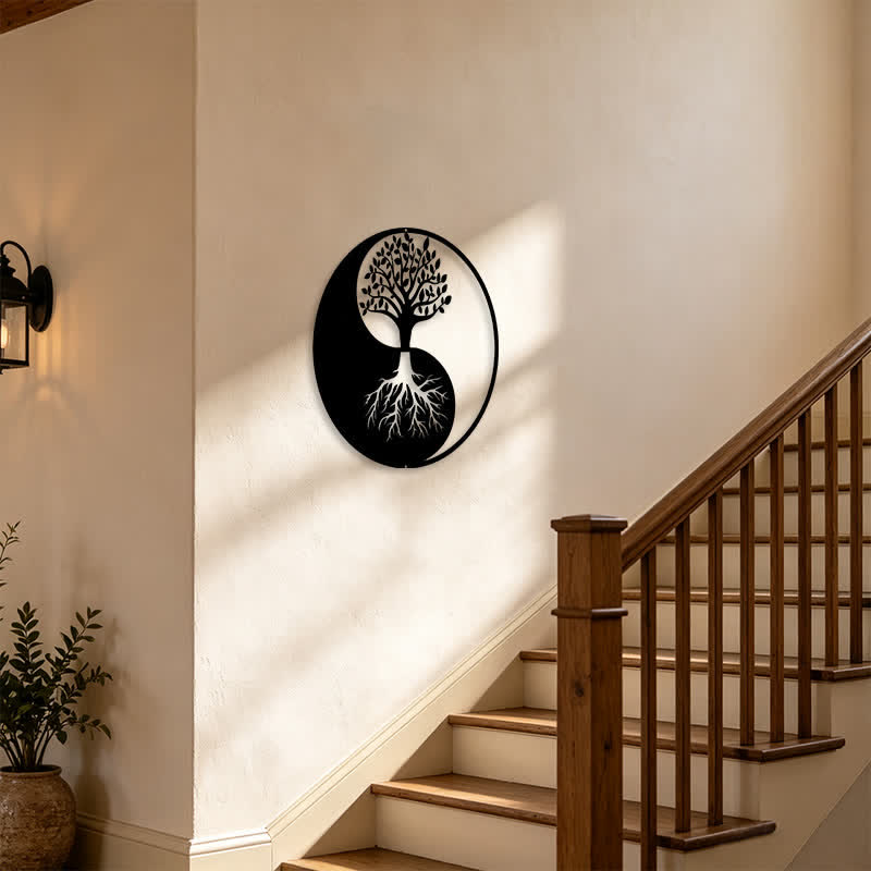 FuAttract Growth Serenity & Sacred Yin Yang Tree of Life Metal Wall Decor Home Art Decor - image 9