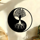 FuAttract Growth Serenity & Sacred Yin Yang Tree of Life Metal Wall Decor Home Art Decor - image 0