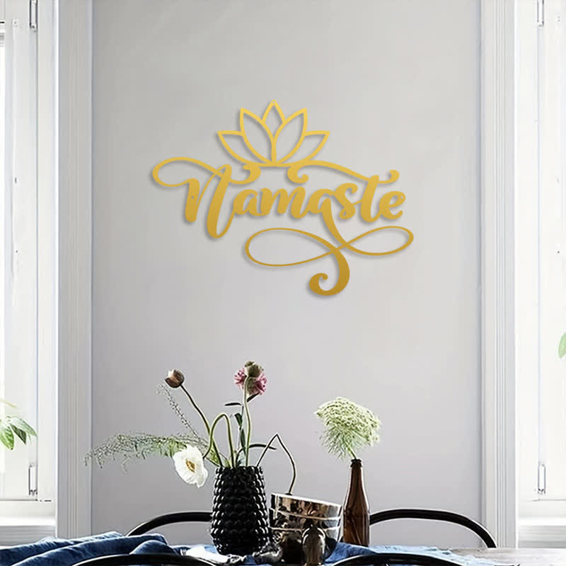 FuAttract Harmony Peace & Sacred Namaste Gesture Lotus Metal Wall Decor Home Art Decor - image 13