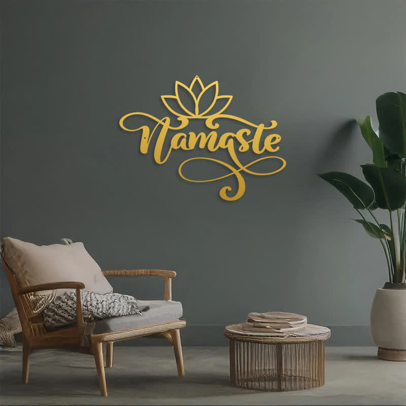 FuAttract Harmony Peace & Sacred Namaste Gesture Lotus Metal Wall Decor Home Art Decor - image 20