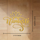 FuAttract Harmony Peace & Sacred Namaste Gesture Lotus Metal Wall Decor Home Art Decor - Gold - 17.72"*13.63"*0.04"/45*34.62*0.1cm - image 18