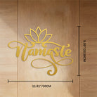 FuAttract Harmony Peace & Sacred Namaste Gesture Lotus Metal Wall Decor Home Art Decor - Gold - 11.81"*9.09"*0.04"/30*23.08*0.1cm - image 15