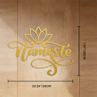 FuAttract Harmony Peace & Sacred Namaste Gesture Lotus Metal Wall Decor Home Art Decor - Gold - 10.24"*7.87"*0.04"/26*20*0.1cm - image 14
