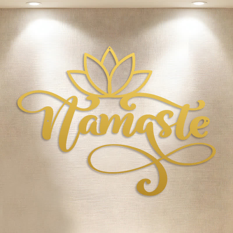 FuAttract Harmony Peace & Sacred Namaste Gesture Lotus Metal Wall Decor Home Art Decor - image 12