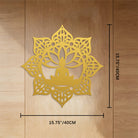 FuAttract Peace Harmony & Spiritual Seated Buddha Lotus Mandala Home Art Metal Wall Decor - Gold - 15.75"*15.75"*0.05"/40*40*0.12cm - image 20