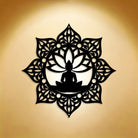 FuAttract Peace Harmony & Spiritual Seated Buddha Lotus Mandala Home Art Metal Wall Decor - image 0