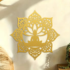FuAttract Peace Harmony & Spiritual Seated Buddha Lotus Mandala Home Art Metal Wall Decor - image 14